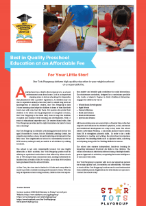 Best In Quality Preschool Education